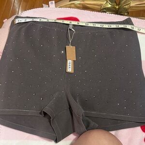 Outdoor rhinestones short by skims